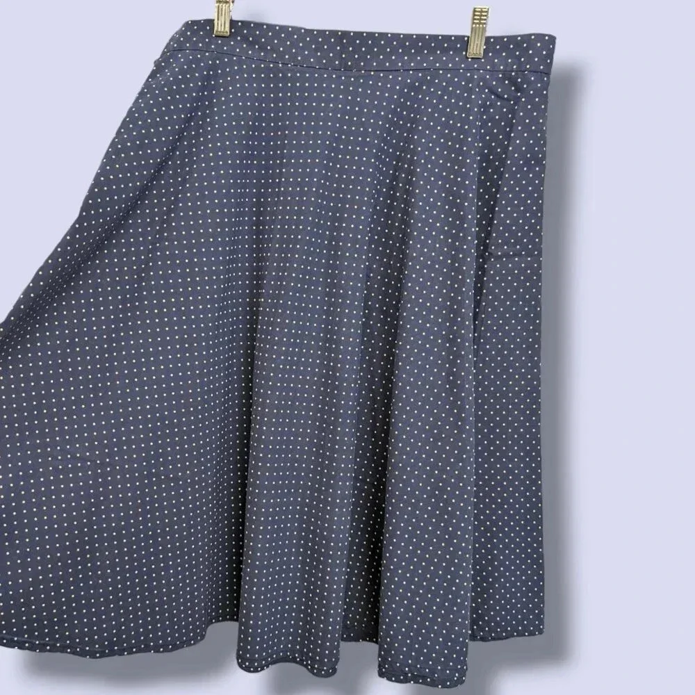 Vintage Navy Polka Dot Skirt - Picture 4 of 7